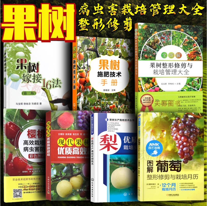全图解果树整形修剪与栽培管理嫁接法大全苹果葡萄桃树大樱桃草莓石榴蓝莓草莓柿子枣树栽培种植技术书籍 花果树管理病虫害防治