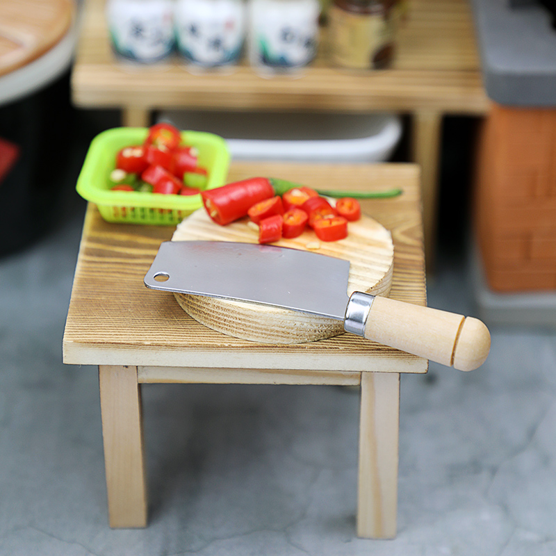 【微缩食玩菜刀砧板】迷你小厨房儿童过家家真煮厨具女孩做饭玩具