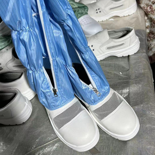 防砸防静电劳保白色安全鞋钢包头夏季透气无尘洁净软底防滑高筒靴