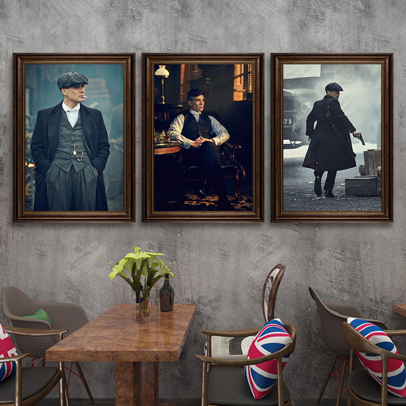 黑手党浴血黑帮海报装饰画雪茄吧烟酒馆壁画私人电影院咖啡馆壁画