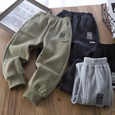 2024加绒新款男童韩版休闲裤