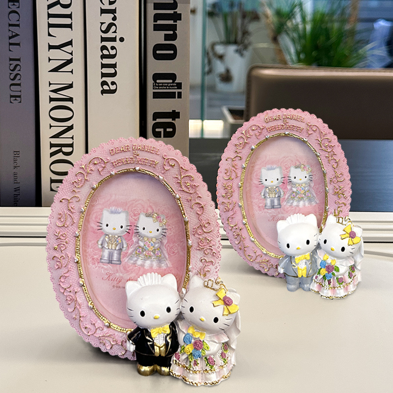 婚礼结婚相框情人节三丽鸥hello kitty猫 拍立得树脂相框相片摆件