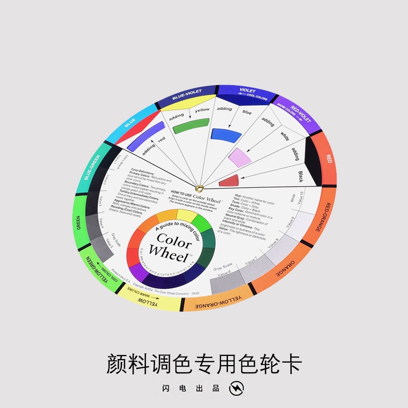 色轮卡调色盘颜料调色板