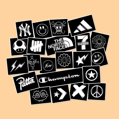 改球鞋子diy镂空贴纸图案涂鸦