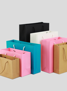 礼品袋纸袋定做牛皮纸袋广告袋印刷黑白色服装卡纸手提袋定制logo