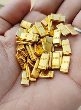 实心小金条精品摆件仿金条摆件八福聚宝盆填充物创意装饰礼品