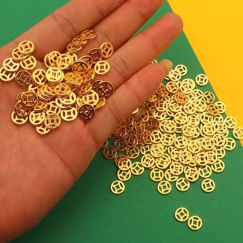 古法亮金配件吉祥招财小铜钱