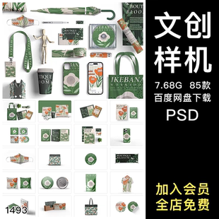 毕设作品企业公司文创VI效果展示PSD样机海报手机壳提案设计素材