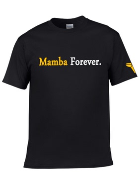 美娜同款t恤科比永恒MAMBA FOREVER纯棉体恤黑曼巴圆领半袖T恤夏