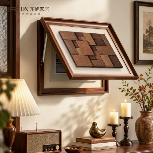 立体感几何中古风电表箱装饰画