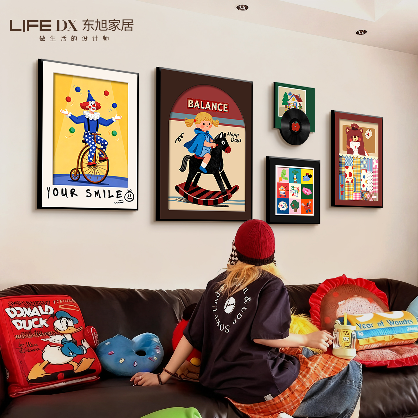 【创意组合画热销】中古风客厅画