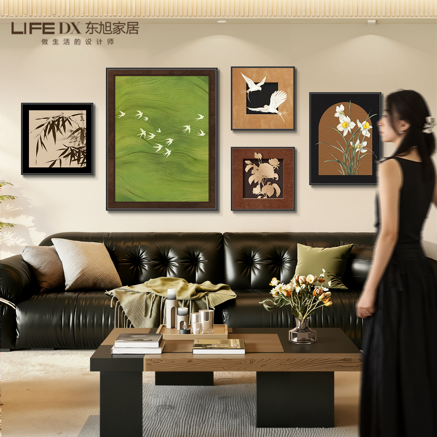 中古风客厅装饰画法式复古沙发背景墙挂画2025新款高级感组合壁画,家居饰品,现代装饰画,淘宝优惠券,粉丝福利购,淘宝优惠卷