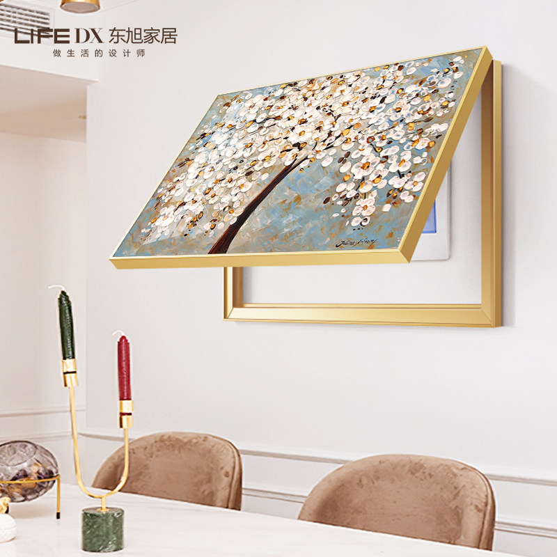 电表箱装饰画高级感总开关配电箱遮挡推拉挂画弱电箱简约现代2026