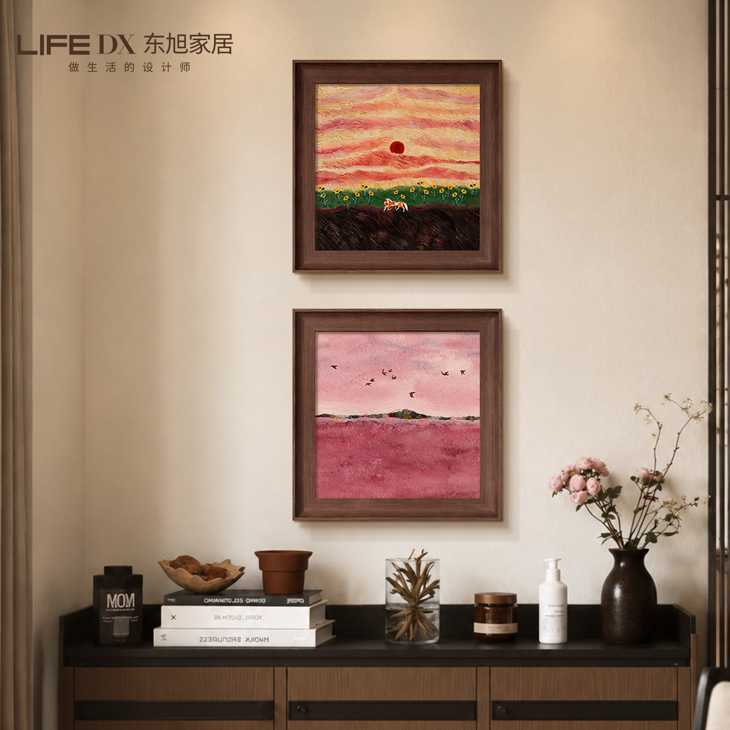 【小红书爆款】中古风玄关挂画图片