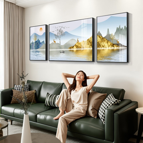 【客厅挂画必入款】旭日东升山水