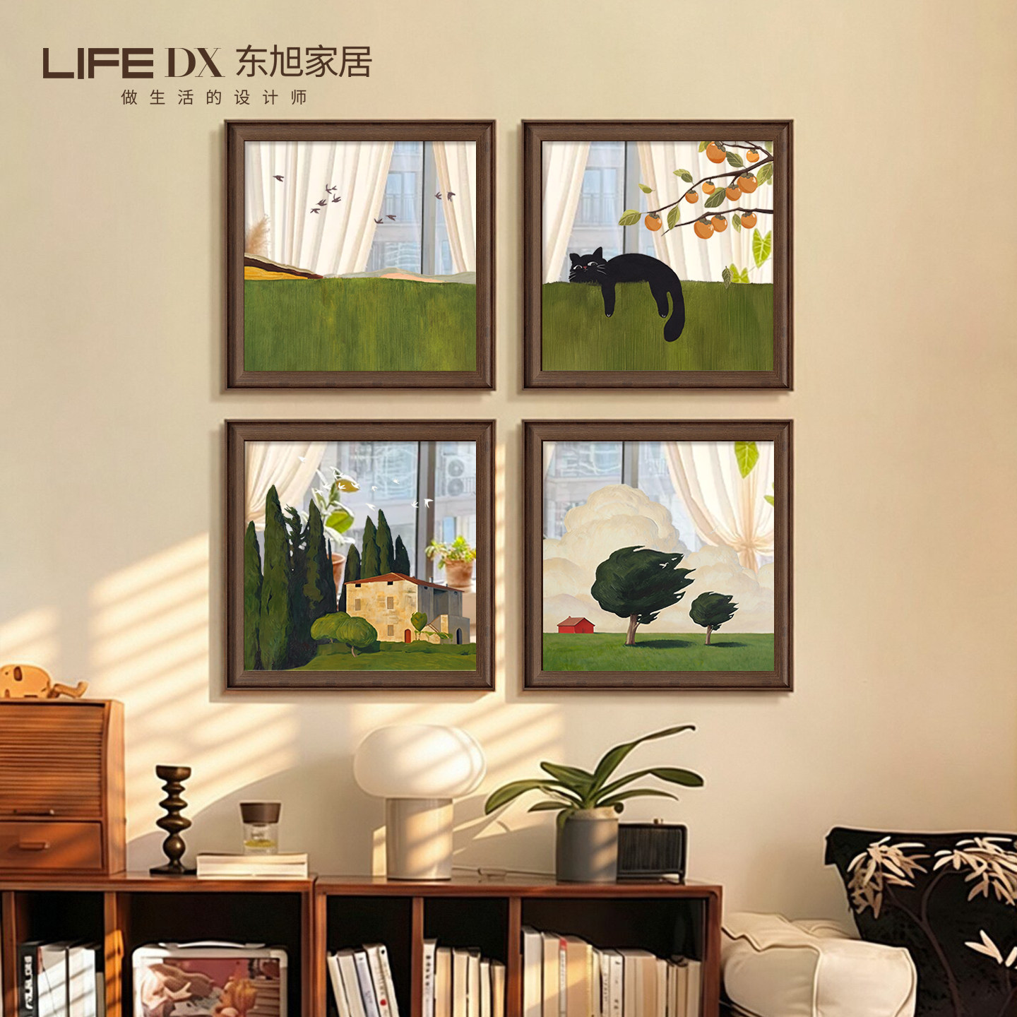 中古风玄关柜镜子装饰画高级感镜面客厅挂画法式复古餐厅卧室摆画,家居饰品,现代装饰画,淘宝优惠券,粉丝福利购,淘宝优惠卷