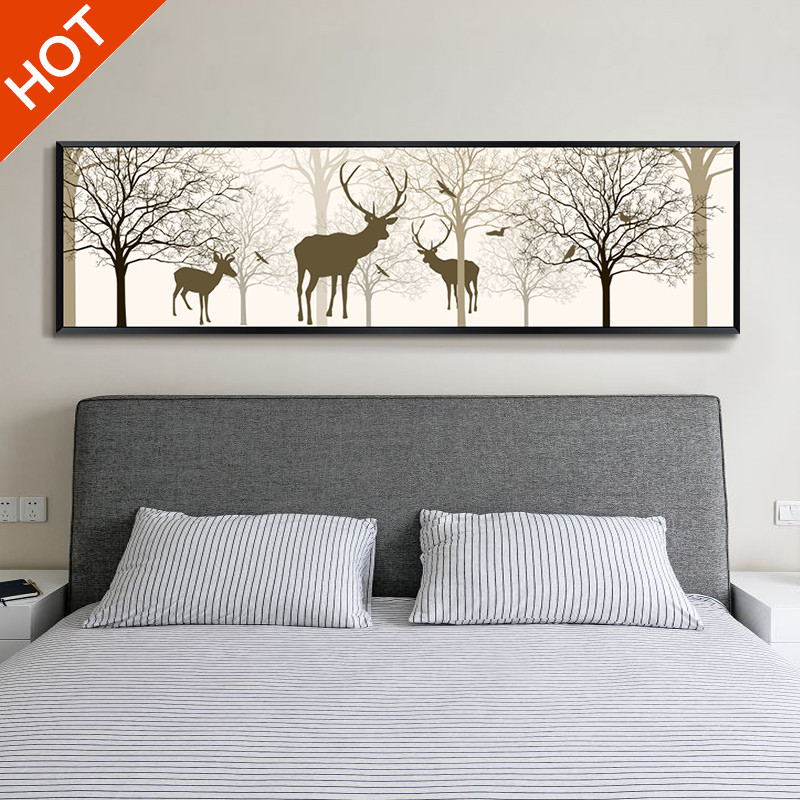 床头现代简约轻奢风北欧装饰画