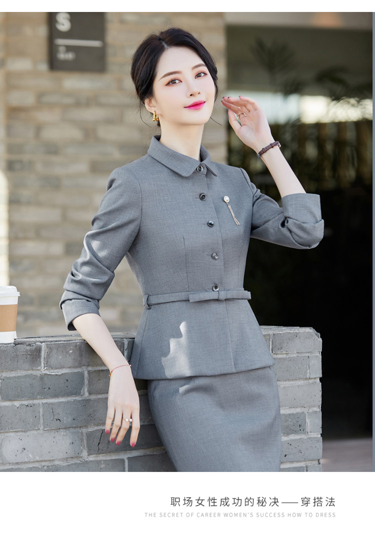 PROFESSIONAL WEAR WOMENS SUITS JEWELRY STORE FOOT BATH TECHNICIAN WORKWEAR 2022 SPRING AND AUTUMN TEMPERAMENT HIGH-END HOTEL FRONT DESK WORKWEAR