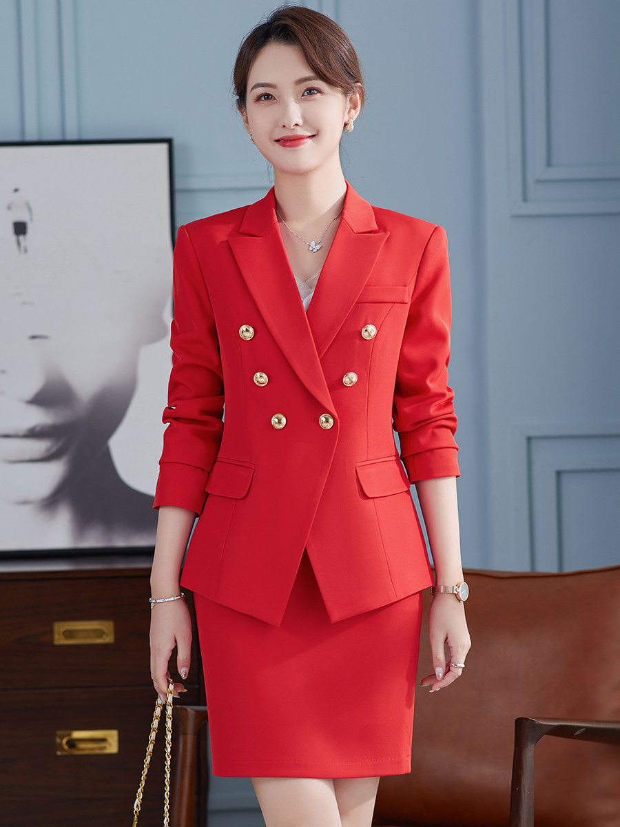 WHITE BLAZER WOMENS PROFESSIONAL SUIT FORMAL SPRING AND AUTUMN NEW FASHION TEMPERAMENT WOMENS SUIT BUSINESS WORKWEAR