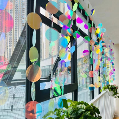 pvc炫彩亮片吊饰镭射幻彩圆形片