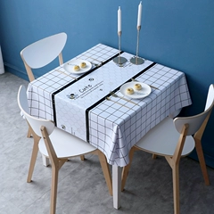 Dầu không thấm nước bằng vải Bắc Âu -troof -hot -free PVC Ăn Tablecloth Home Ins Bàn vải vuông Cà phê Cà phê mẫu khăn trải bàn đám cưới đẹp khăn trải bàn ghế gỗ