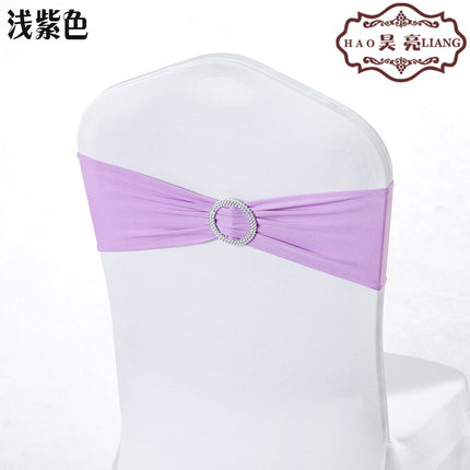 婚庆免系蝴蝶结绑带弹力椅套椅背花装饰钻扣椅背扣酒店婚礼道具