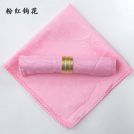 提花口布席巾折花 西餐巾餐厅欧式红色酒店擦杯布 餐巾布餐垫布