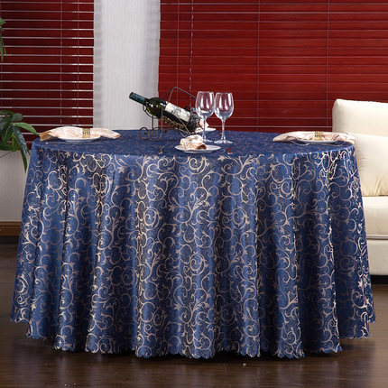 酒店圆桌桌布布艺饭店餐厅方形台布圆形欧式婚庆家用餐桌布茶几布