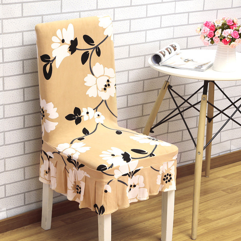 家用弹力椅套连体餐椅套简约现代凳子套罩椅子套酒店座椅套布艺