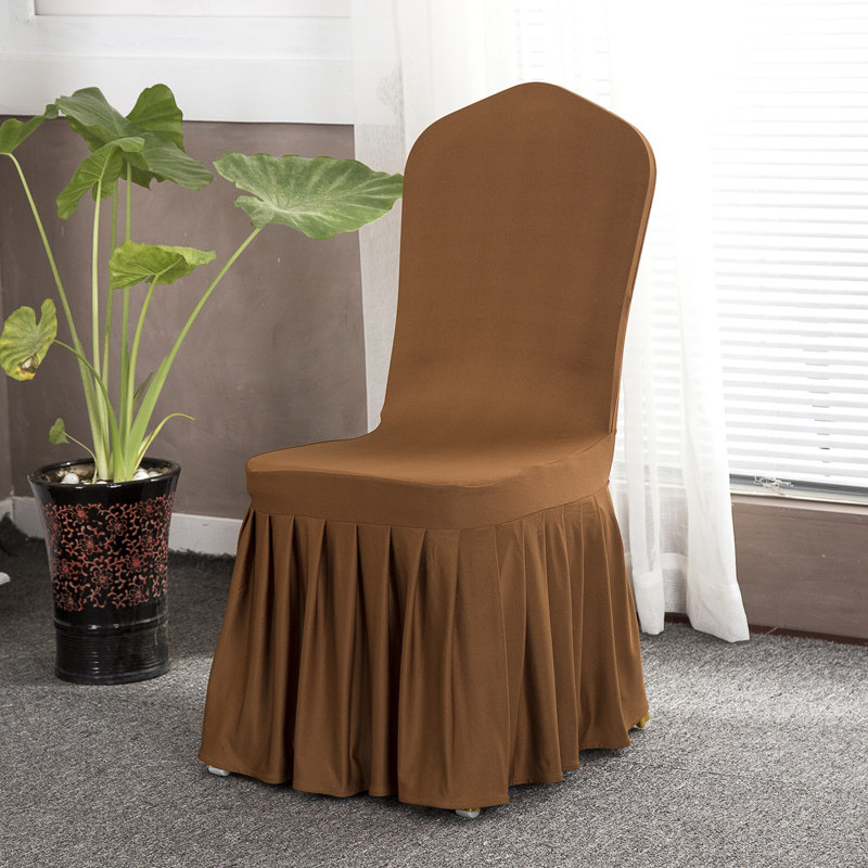 弹力椅套酒店饭店餐椅套婚庆宴会椅子套连体凳子套罩布艺简约现代
