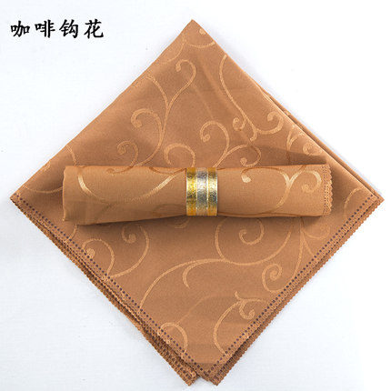 提花口布席巾折花 西餐巾餐厅欧式红色酒店擦杯布 餐巾布餐垫布