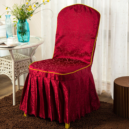 定做酒店椅套连体饭店椅子套餐厅婚庆婚宴凳子套罩座椅套布艺批发