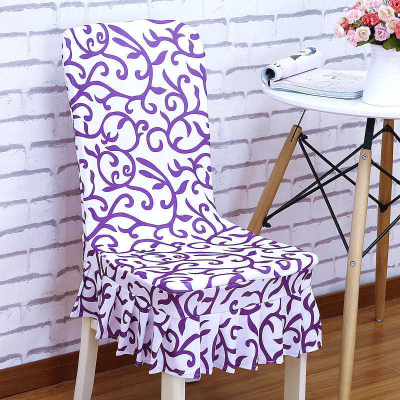 家用弹力连体餐桌椅子套罩简约现代凳子套罩酒店餐厅座椅套布艺