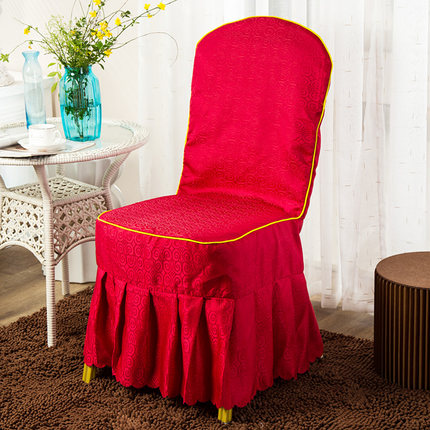 定做酒店椅套连体饭店椅子套餐厅婚庆婚宴凳子套罩座椅套布艺批发