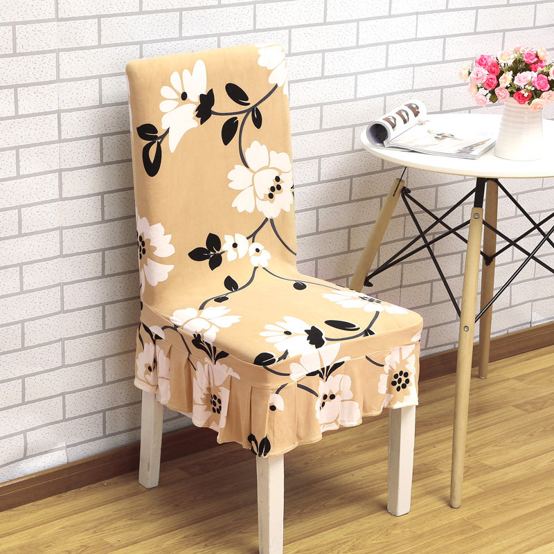 家用弹力连体餐桌椅子套罩简约现代凳子套罩酒店餐厅座椅套布艺