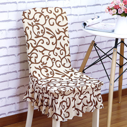 家用弹力连体餐桌椅子套罩简约现代凳子套罩酒店餐厅座椅套布艺