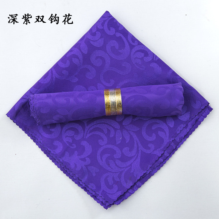 提花口布席巾折花 西餐巾餐厅欧式红色酒店擦杯布 餐巾布餐垫布