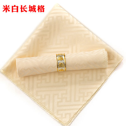 提花口布席巾折花 西餐巾餐厅欧式红色酒店擦杯布 餐巾布餐垫布