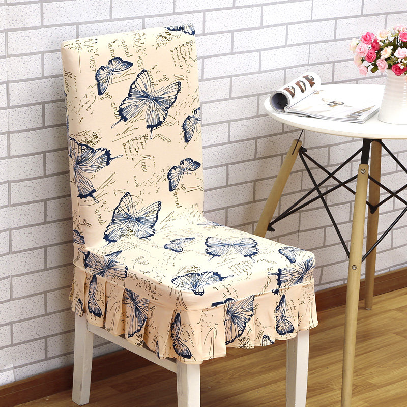 家用弹力椅套连体餐椅套简约现代凳子套罩椅子套酒店座椅套布艺