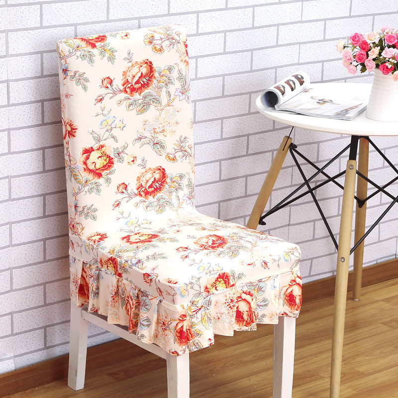 家用弹力椅套连体餐椅套简约现代凳子套罩椅子套酒店座椅套布艺