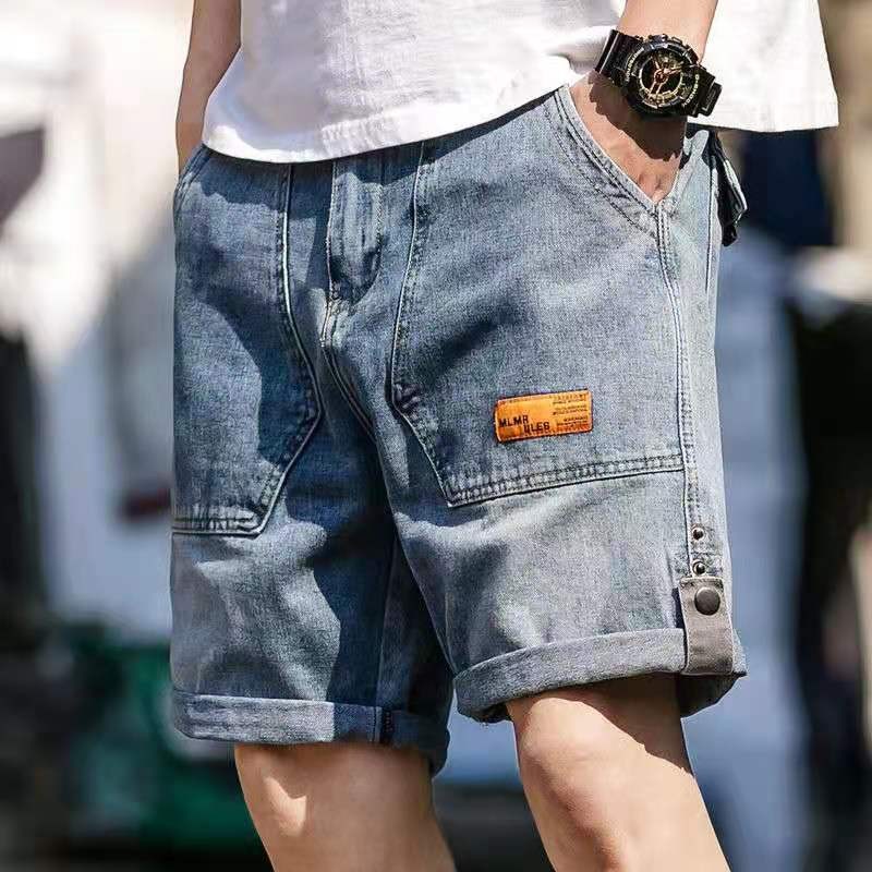 牛仔短裤男夏季薄款直筒宽松休闲五分裤中裤韩版潮百搭七分裤男装