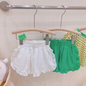 女童2025夏装 白色短裤 新款 花苞裤 童装 子儿童夏季 韩版 女宝宝纯棉裤