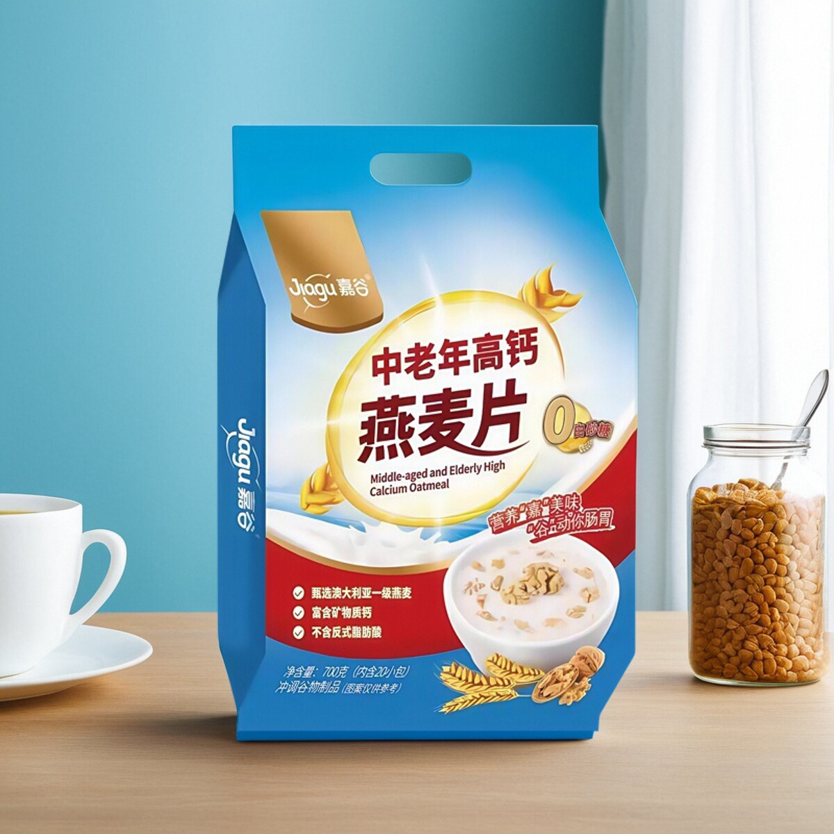 嘉谷中老年高钙燕麦片0白砂糖