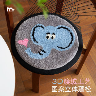 莫语 原创对象椅垫簇绒防滑久坐PP垫子办公室屁股垫防凉学生座垫