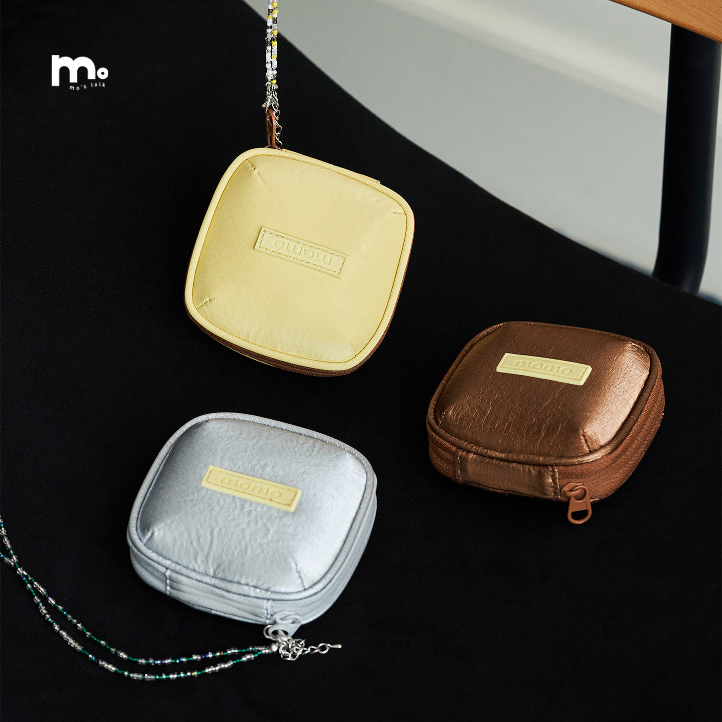 缎光方形首饰盒收纳盒迷你