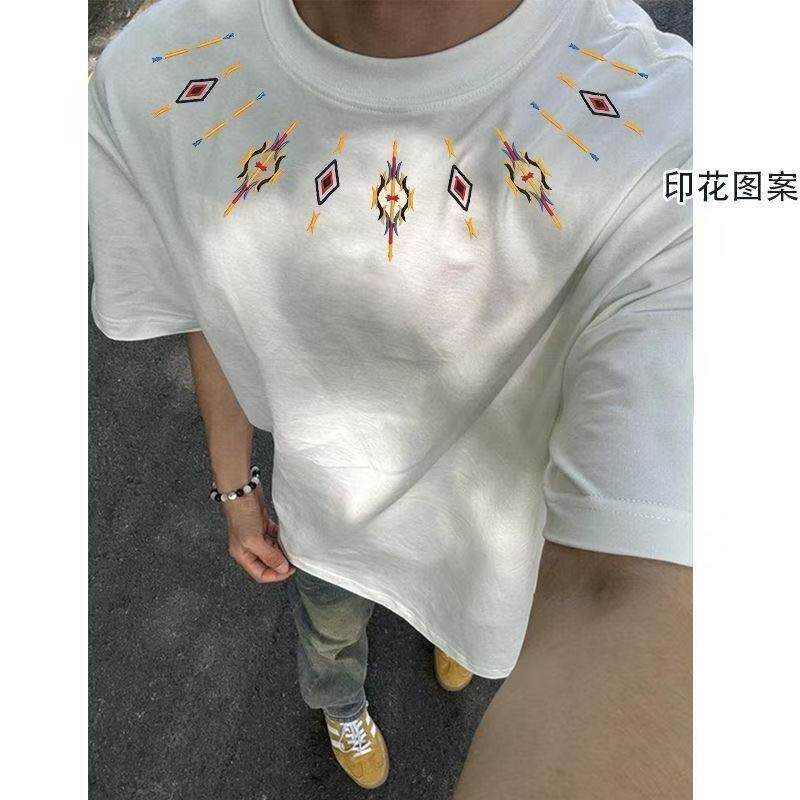 2026夏季美式新款重磅修身短袖t恤男女印花潮牌穿搭半袖宽松衣服