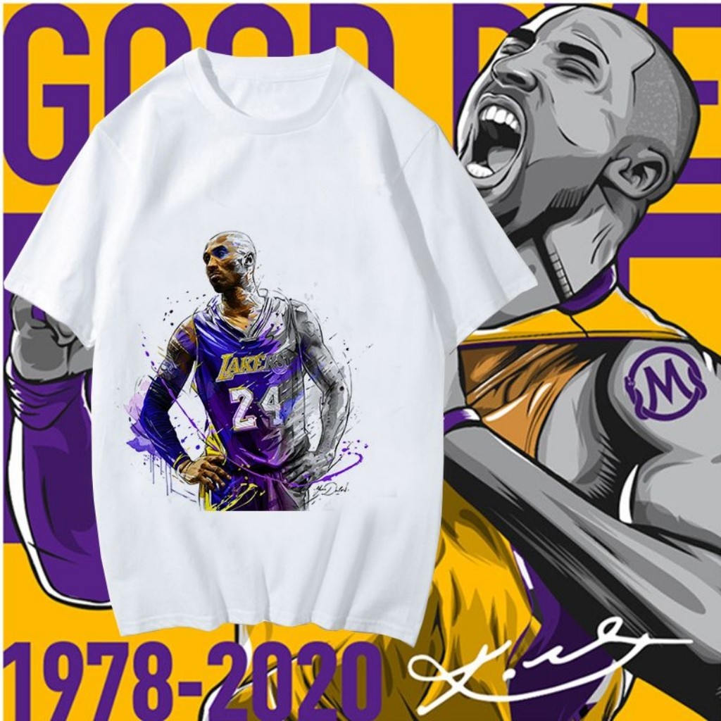 科比联名T恤24号球衣黑曼巴精神退役纪念布莱恩特衣服潮男女短袖t