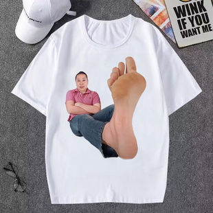 东北雨姐抽象表情包男短袖t恤女搞笑沙雕东北卸姐大汗脚学生上衣T