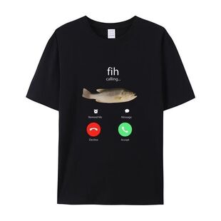 Fih Calling Remind Me Message Decline Accept短袖T恤男女TEE潮