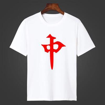 麻将牌花图案T恤红中发财印花